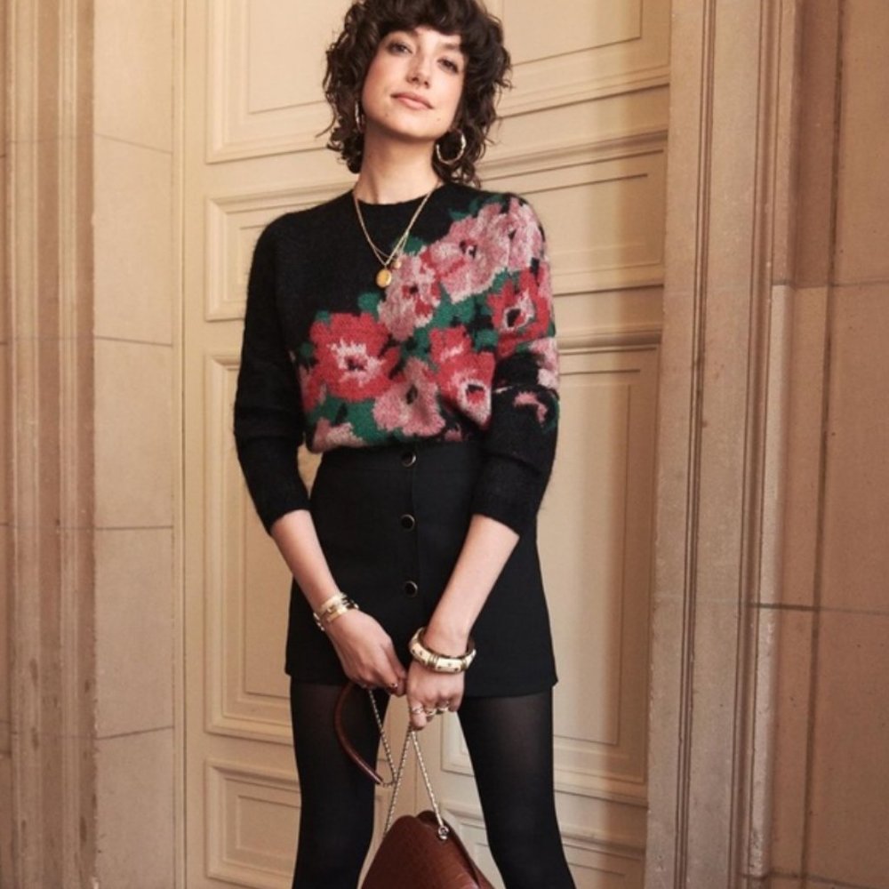SEZANE Alessandro Floral Sweater - NWOT